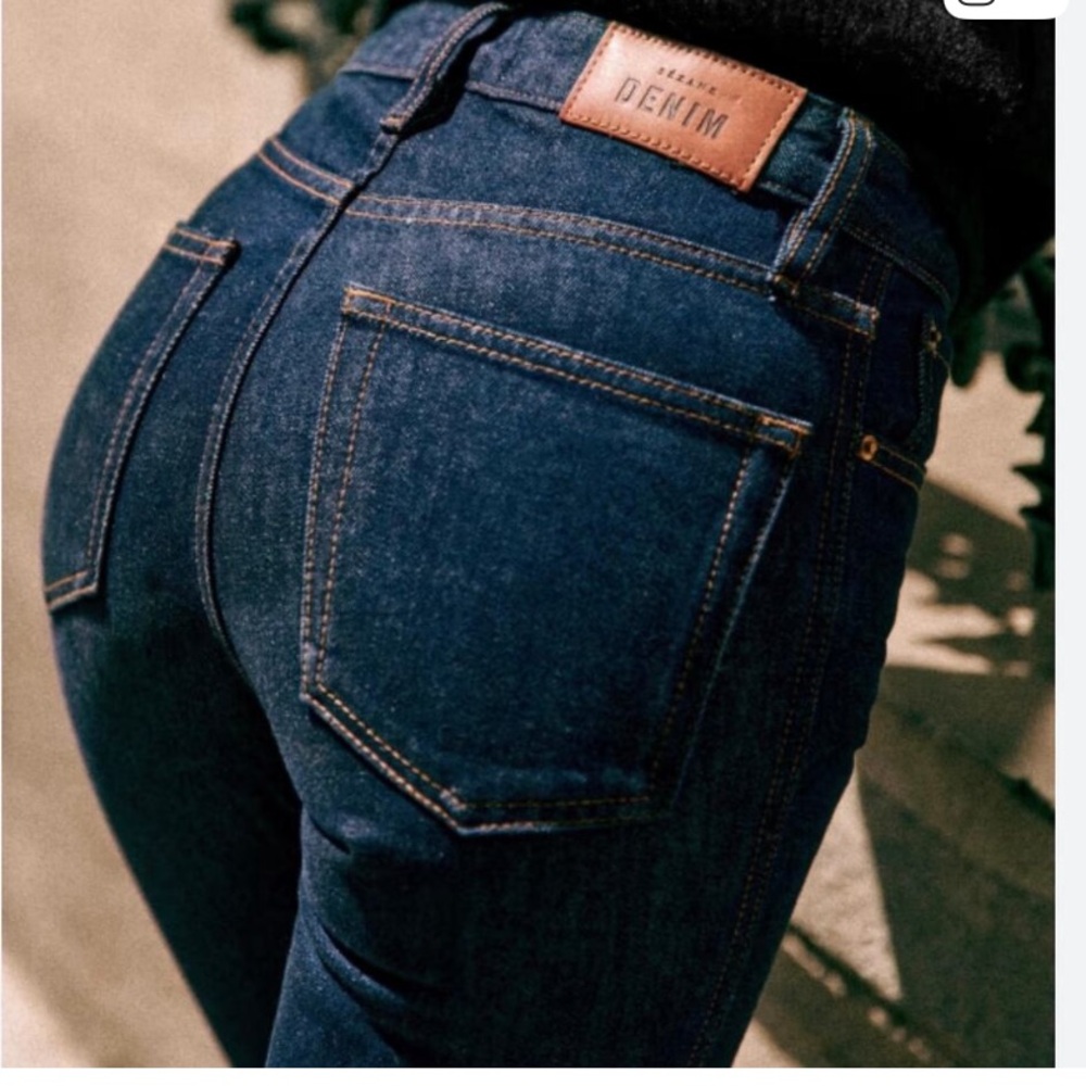 Sezane Le Brut Sexy Indigo Blue High Rise
Denim Jeans Size 25